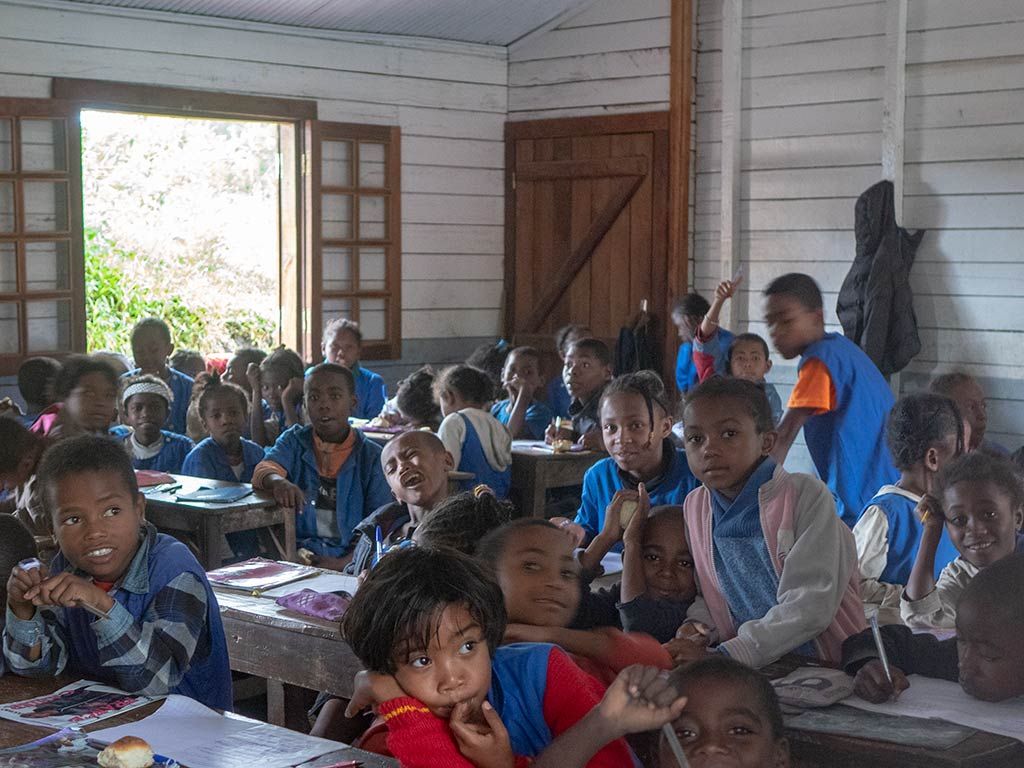 Schulklasse Collège St. Vincentien, Marillac, Madagaskar